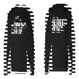 ヘッドホン No Music No Life Music Lover 長袖Tシャツ - Kawaiitshirt