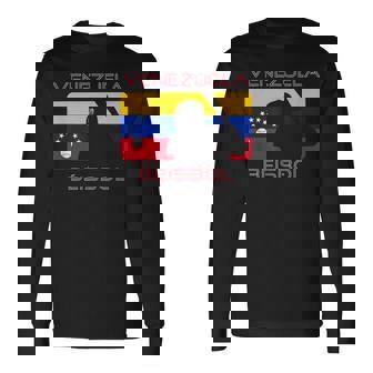 ベネズエラ Beisbol 野球旗 ベネズエラ スポーツファンen 長袖Tシャツ - Kawaiitshirt