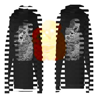 ベビーモンキーパンチ 面白い猿のぬいぐるみミーム 長袖Tシャツ - Kawaiitshirt