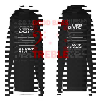 ベース ギター ミュージシャン ロックバンド Edm ミュージック ベーシスト プレーヤー 長袖Tシャツ - Kawaiitshirt