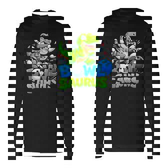 ボウリング 恐竜 Tレックス キュート グラフィック キッズ 幼児 男の子 ボウラー 長袖Tシャツ - Kawaiitshirt