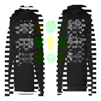 ボタニストガーデン サトイモモンステラ 植物コレクション 葉 長袖tシャツ 長袖Tシャツ - Kawaiitshirt