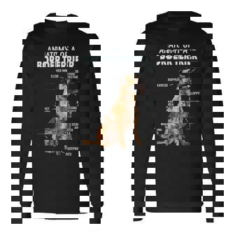 ボーダーテリアの解剖学 長袖tシャツ 長袖Tシャツ - Kawaiitshirt