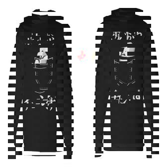 ポケットから チュンです 中 麻雀 牌 おもしろ グッズ 服 面白いtシャツ 長袖Tシャツ - Kawaiitshirt