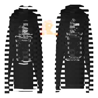 ポケットの中のかわいい馬 長袖Tシャツ - Kawaiitshirt