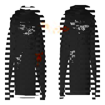 ポケットシリーズ かわいいレッサーパンダ くまの遊び 長袖tシャツ 長袖Tシャツ - Kawaiitshirt