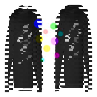ポップ Dots カラフルドット 水玉【Pop】模様プリント アート おしゃれ 長袖Tシャツ - Kawaiitshirt