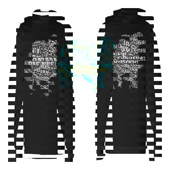 ポメラニアンが大好き-Word Cloud Pomeranians 犬ティー A 長袖Tシャツ - Kawaiitshirt