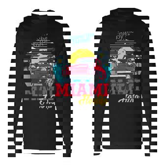 マイアミビーチtシャツ、マイアミ半袖グラフィックデザイン。 長袖Tシャツ - Kawaiitshirt