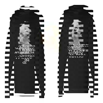 マルチーズ犬愛好家 子犬オーナー 真の愛 引用句デザイン 長袖Tシャツ - Kawaiitshirt