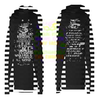 マルディグラ 仮面舞踏会 長袖Tシャツ - Kawaiitshirt