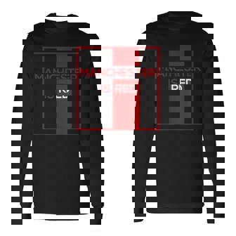 マンチェスター・イズ・レッド・ファニー・ユナイテッド・フットボール・サポーター 長袖Tシャツ - Kawaiitshirt