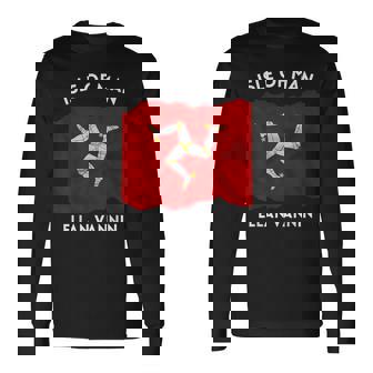 マン島国旗 マンクス語「エラン・ヴァンニン」トリスケリオン 長袖Tシャツ - Kawaiitshirt