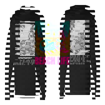 マーメイドビーチライフ 長袖tシャツ 長袖Tシャツ - Kawaiitshirt
