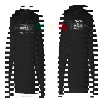 メキシコ メキシコ国旗 落書き文字 ラテン系 長袖Tシャツ - Kawaiitshirt