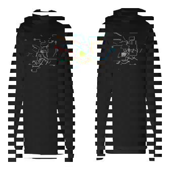 メトロ 東京 全線 路線図 電車 地下鉄 長袖Tシャツ - Kawaiitshirt