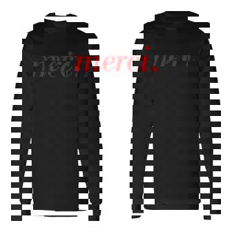 メルシーフランス語フランス旅行パリ。 長袖Tシャツ - Kawaiitshirt