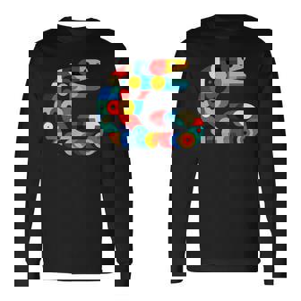 モダン 幾何学的 ミニマリズム イラスト ウツボ アート 長袖tシャツ 長袖Tシャツ - Kawaiitshirt