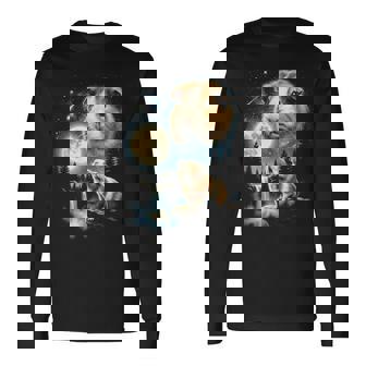 モルモット ハウリング トゥ ザ ムーン ミーム 面白い 90年代 モルモット 長袖tシャツ 長袖Tシャツ - Kawaiitshirt