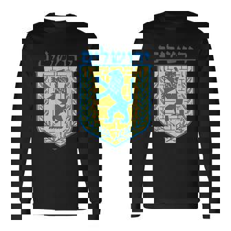 ユダヤのライオンギフト イスラエル ユダヤ人 エルサレム サイン ユダヤ人 ヘブライ語 長袖Tシャツ - Kawaiitshirt