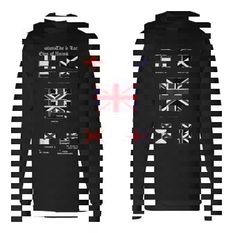 ユニオンジャックの進化 長袖Tシャツ - Kawaiitshirt