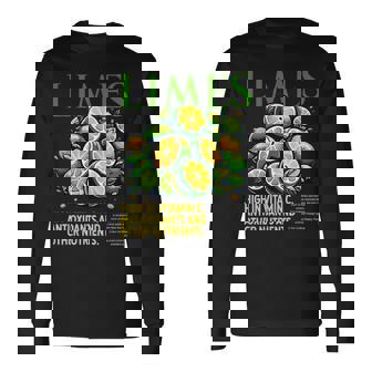 ライム 面白い 高い ビタミンc 抗酸化剤 その他の栄養素 長袖Tシャツ - Kawaiitshirt