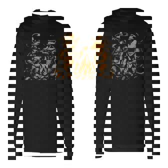 ラクーンバンジョーブルーグラスカントリーミュージック 長袖Tシャツ - Kawaiitshirt