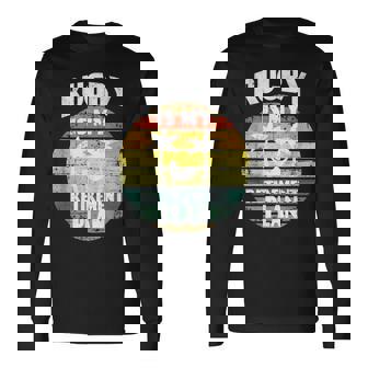 ラグビーは私の退職金制度 ラグビー部の年金受給者 長袖Tシャツ - Kawaiitshirt