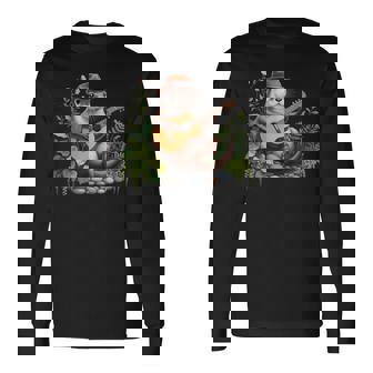 ラッコ グッズ 遊ぶ ビンゴ カワウソ スタッフ ヴィンテージ ラッコ 長袖Tシャツ - Kawaiitshirt