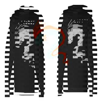 リュウグウノツカイ Oarfish イラスト ゆるい 簡単 おもしろ かわいい 人気 深海魚 伝説の深海魚 長袖Tシャツ - Kawaiitshirt