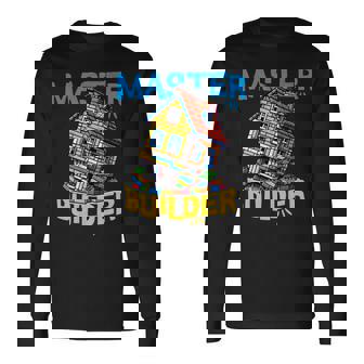 レゴのレンガ造りマスタービルダー面白い曲がった家。 長袖tシャツ 長袖Tシャツ - Kawaiitshirt