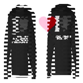 レッドハート I Love Arashi 長袖Tシャツ - Kawaiitshirt