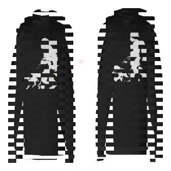 レトロ ビッグフット ウォーキング ブルマスティフ 犬 面白い サスカッチ 長袖tシャツ 長袖Tシャツ - Kawaiitshirt