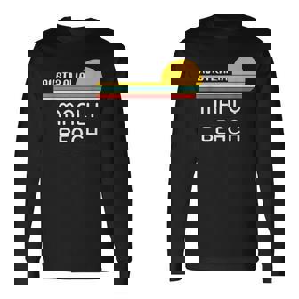 レトロ マンリービーチ オリジナル オーストラリア ヴィンテージ 70年代サンセット アート 長袖Tシャツ - Kawaiitshirt