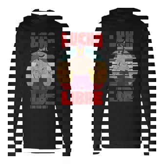 レトロ ヴィンテージ レスラー ルチャリブレ メキシコレスリング 長袖Tシャツ - Kawaiitshirt