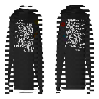 レトロなグルーヴィー。Jailyneを過度に持つことはできません。 長袖Tシャツ - Kawaiitshirt