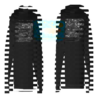 レトロなヴィンテージスタイルのアロワナ 長袖Tシャツ - Kawaiitshirt