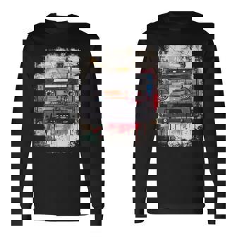 レトロスタイル オールドスクールミュージックテープ カセット ヴィンテージ ミックステープ 長袖tシャツ 長袖Tシャツ - Kawaiitshirt