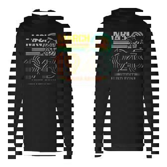 レトロマーチバースデー1943年限定版ヴィンテージ83歳。 長袖Tシャツ - Kawaiitshirt