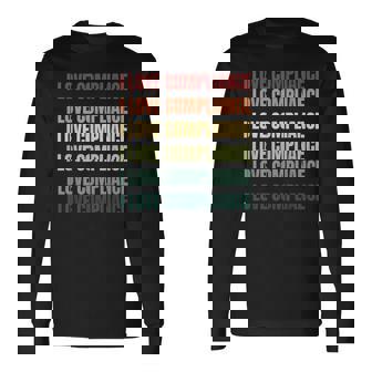 レトロ私はコンプライアンスが大好きです 長袖Tシャツ - Kawaiitshirt