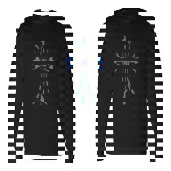 ロイヤル ブルー サファイア クロス 長袖tシャツ 長袖Tシャツ - Kawaiitshirt