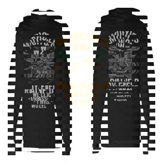 ロイヤルエンフィールドwdReクラシックモーターサイクルww2 長袖tシャツ 長袖Tシャツ - Kawaiitshirt