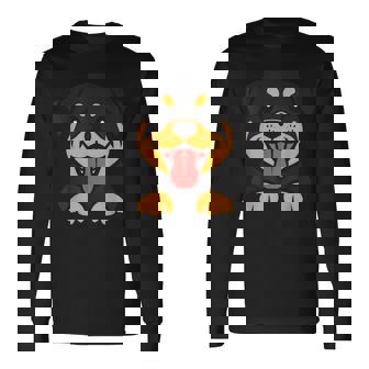 ロットワイラー犬ユーモアかわいいシンプルな愛ロットワイラー 長袖Tシャツ - Kawaiitshirt