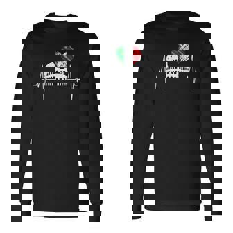 ローマ コロッセオ ハートビート イタリア イタリア国旗 ハート ローマン ローマ 長袖Tシャツ - Kawaiitshirt