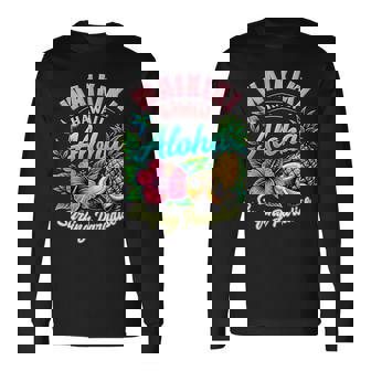 ワイキキ ハワイ アロハ サーフィン パラダイス ハイビスカス パイナップル 長袖tシャツ 長袖Tシャツ - Kawaiitshirt