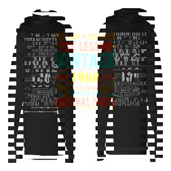 ヴィンテージ 1960 男性用 レトロ 面白い 1960 誕生日 長袖Tシャツ - Kawaiitshirt