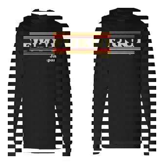 ヴィンテージ 80年代 福井 日本 レトロ グラフィック 長袖Tシャツ - Kawaiitshirt