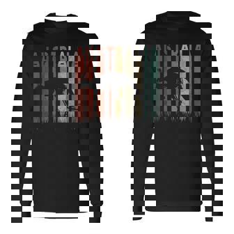 ヴィンテージ カンガルーオーストラリア オージー レトロ カンガルーオーストラリア 長袖Tシャツ - Kawaiitshirt