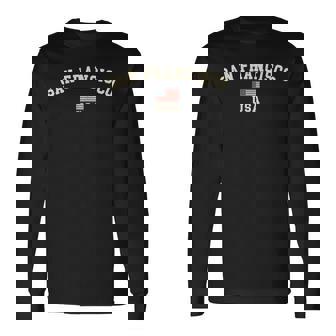 ヴィンテージ サンフランシスコ アメリカ アメリカ国旗 お土産 レトロ 長袖Tシャツ - Kawaiitshirt
