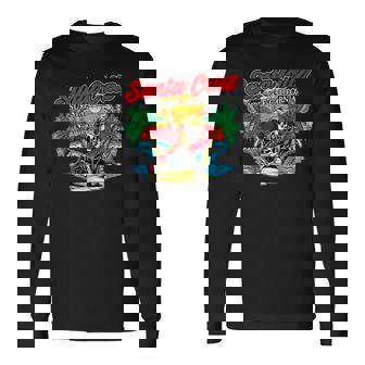 ヴィンテージ サーファー カリフォルニア I レトロ サンタクルーズ カリフォルニア 長袖Tシャツ - Kawaiitshirt